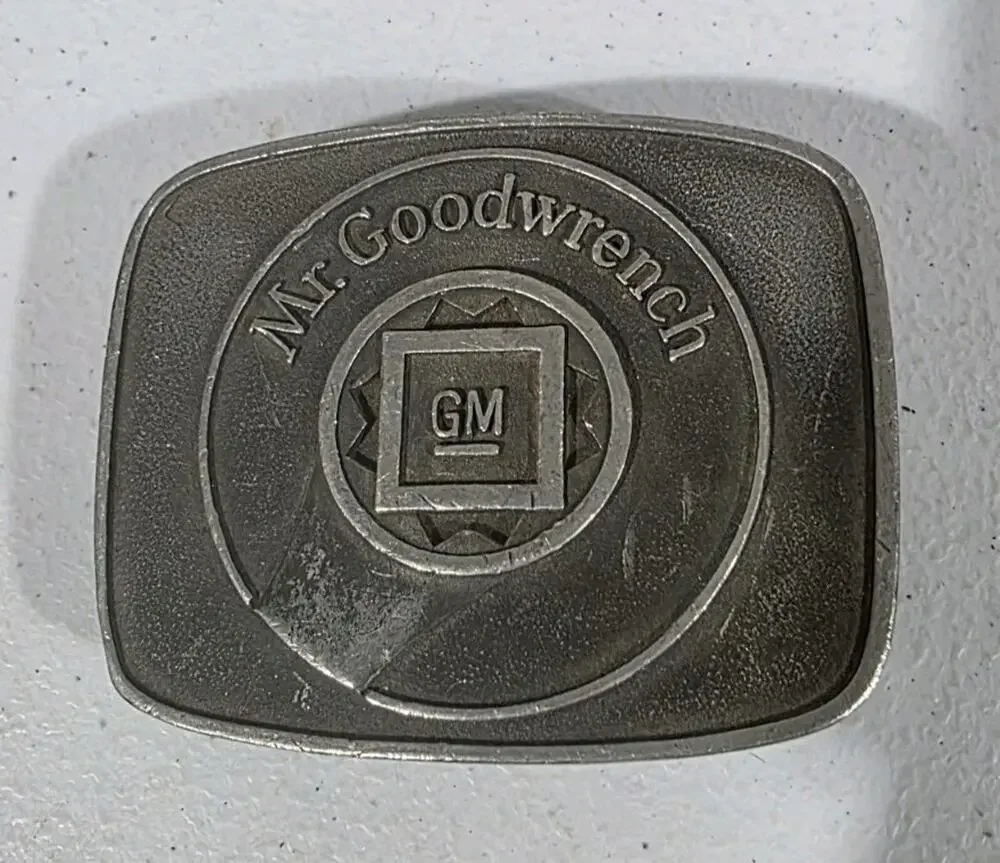 Mr. Goodwrench General Motors Belt Buckle by Associated Packaging Vintage